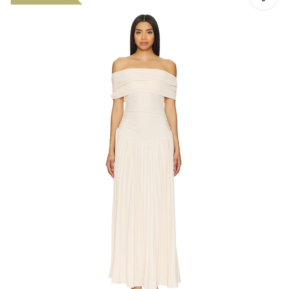 REVOLVE Cream Off-Shoulder Gown for Weddings